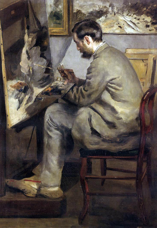 Pierre Auguste Renoir Frederic Bazille Painting 'The Heron' - Canvas Print