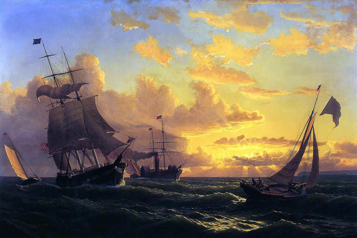 William Bradford Fresh Breeze of Sandy Hook - Canvas Print