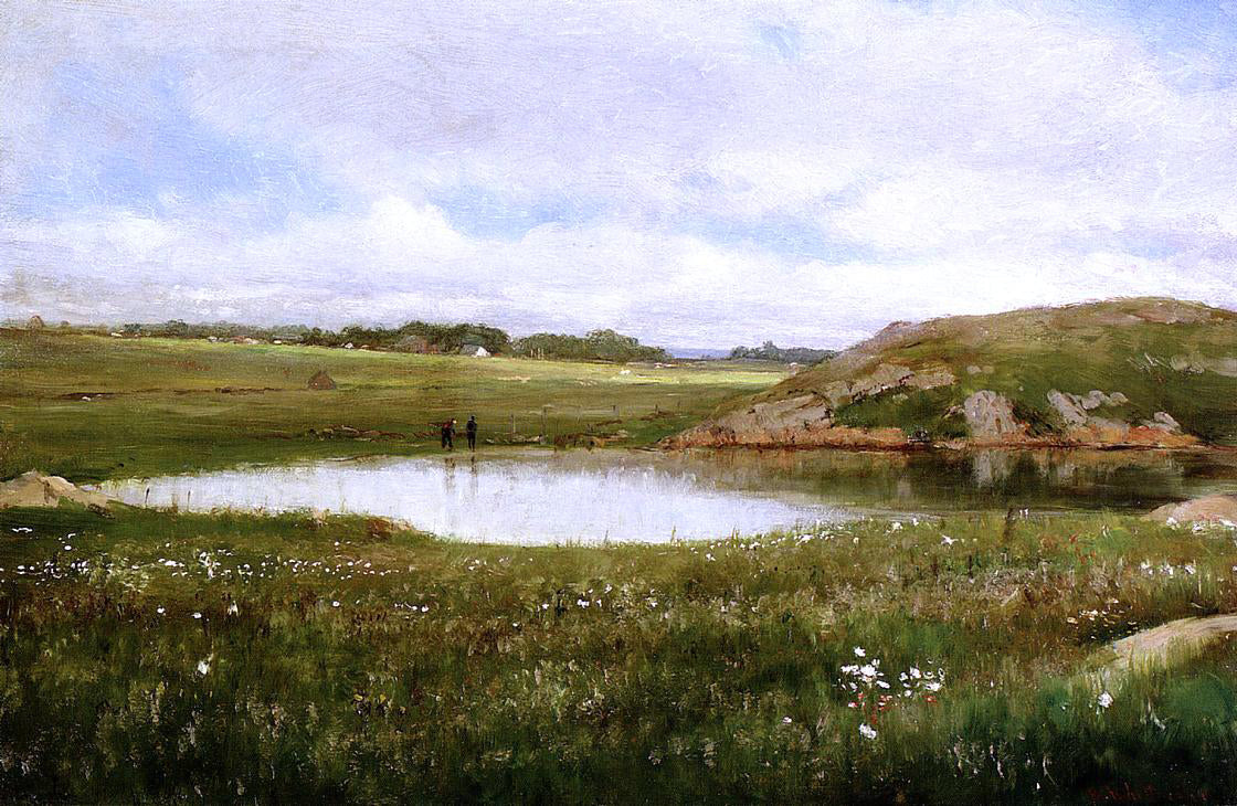 Thomas Worthington Whittredge Freshwater Pond in Summer - Rhode Island - Canvas Print
