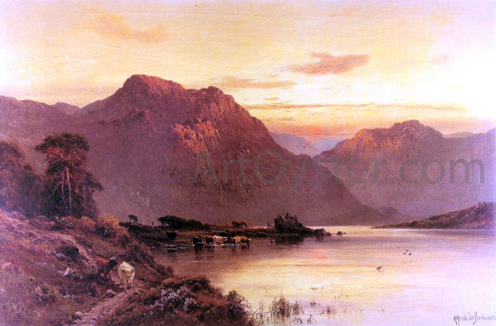 Senior Alfred De Breanski From the Bramber Pass - Canvas Print