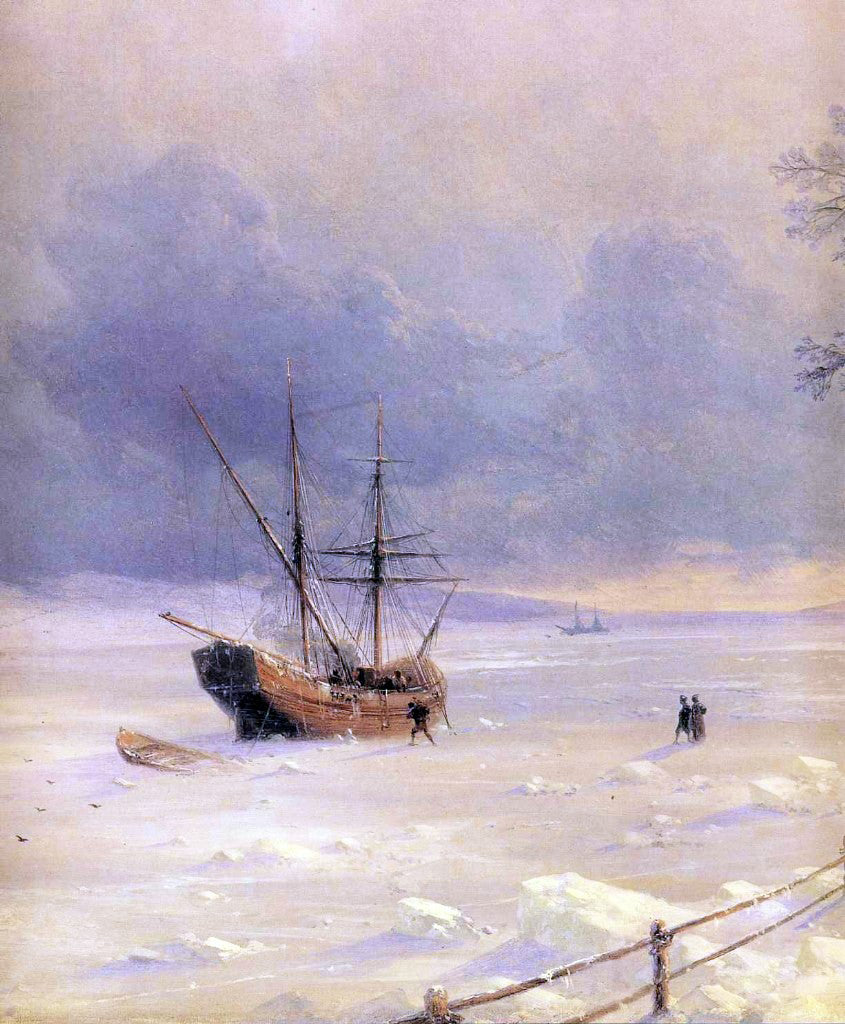Ivan Constantinovich Aivazovsky Frozen Bosphorus Under Snow (detail) - Canvas Print