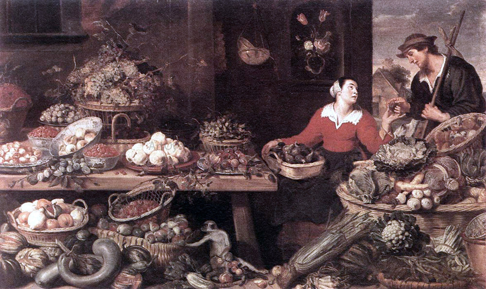 Frans Snyders Fruit and Vegetable Stall - Canvas Print