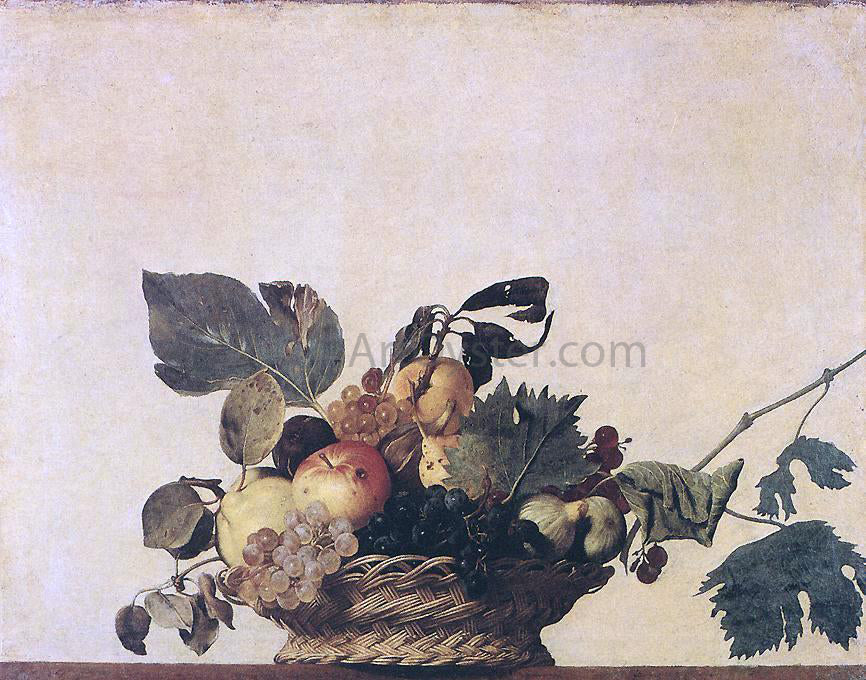 Caravaggio Merisi Fruit Basket - Canvas Print