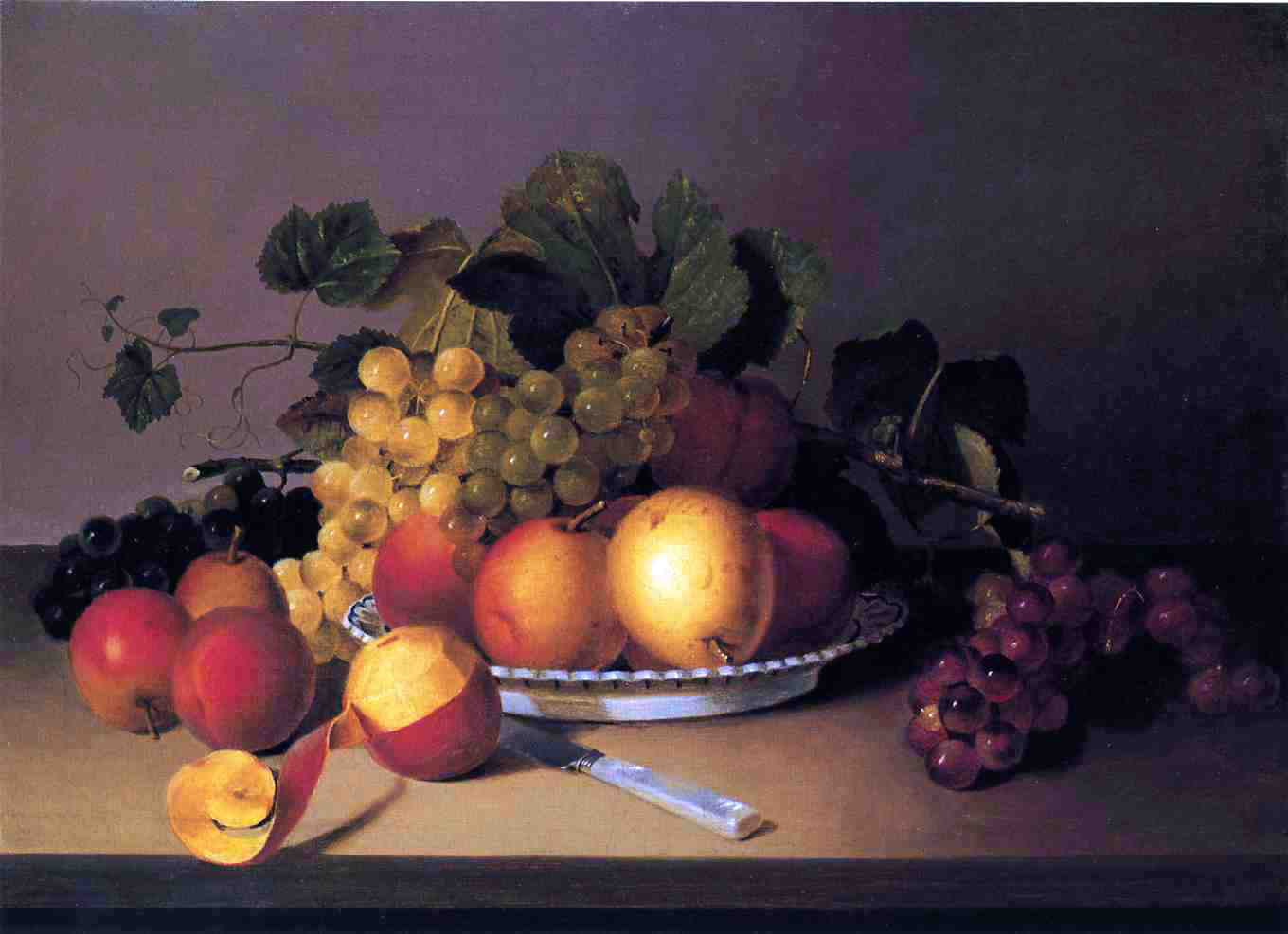 James Peale Fruit in a Basket - Canvas Print