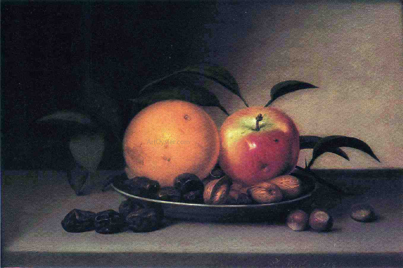 Raphaelle Peale Fruits and Nuts in a Dish - Canvas Print
