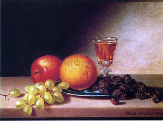 Sarah Miriam Peale Fruits and Wine - Canvas Print