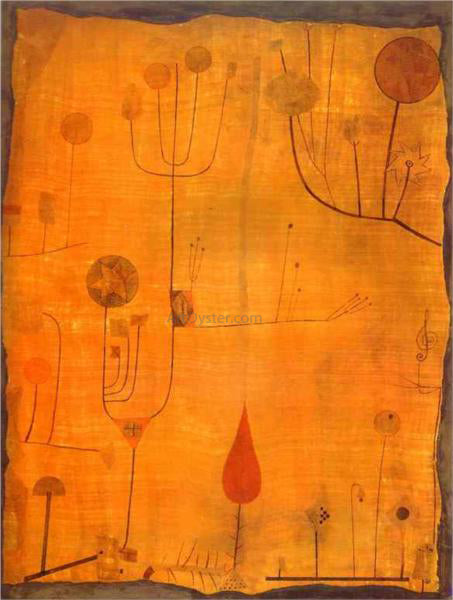 Paul Klee Fruits on Red - Canvas Print