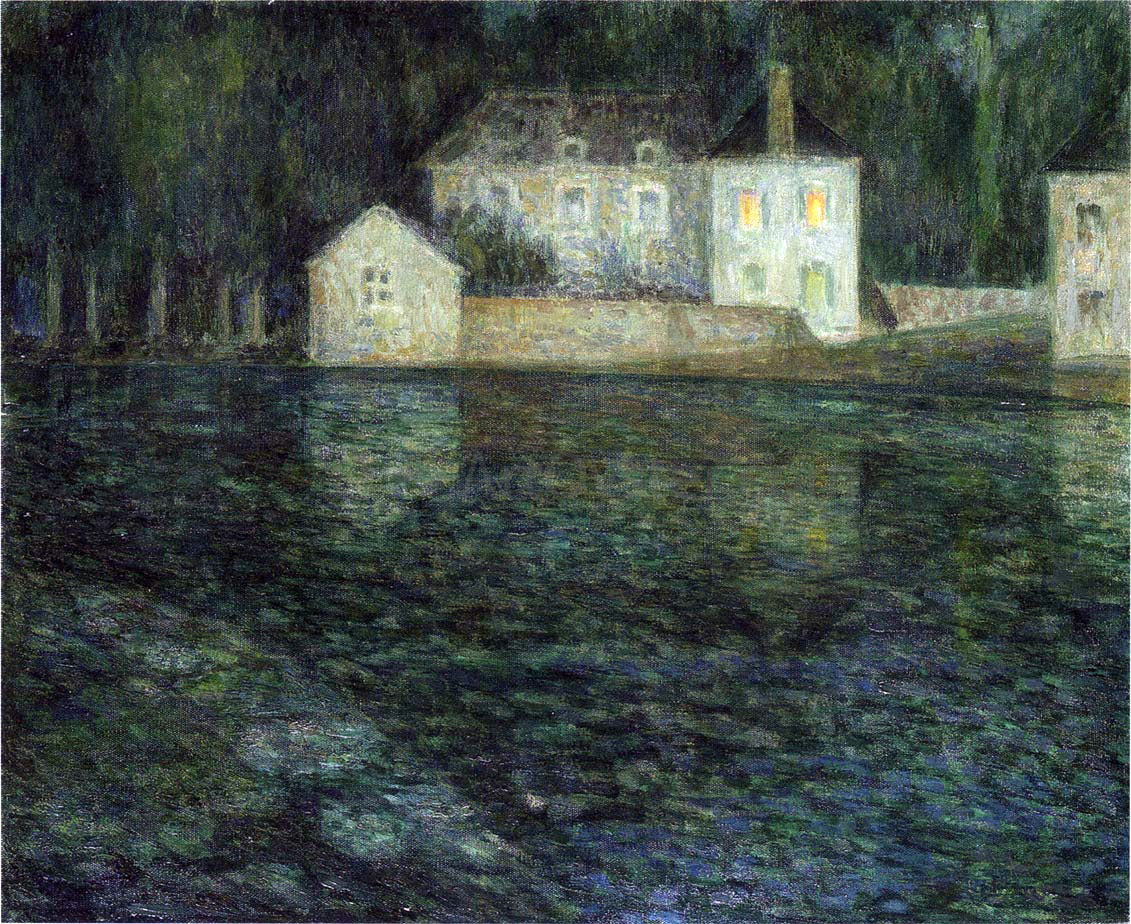 Henri Le Sidaner Full Moon on the River - Canvas Print