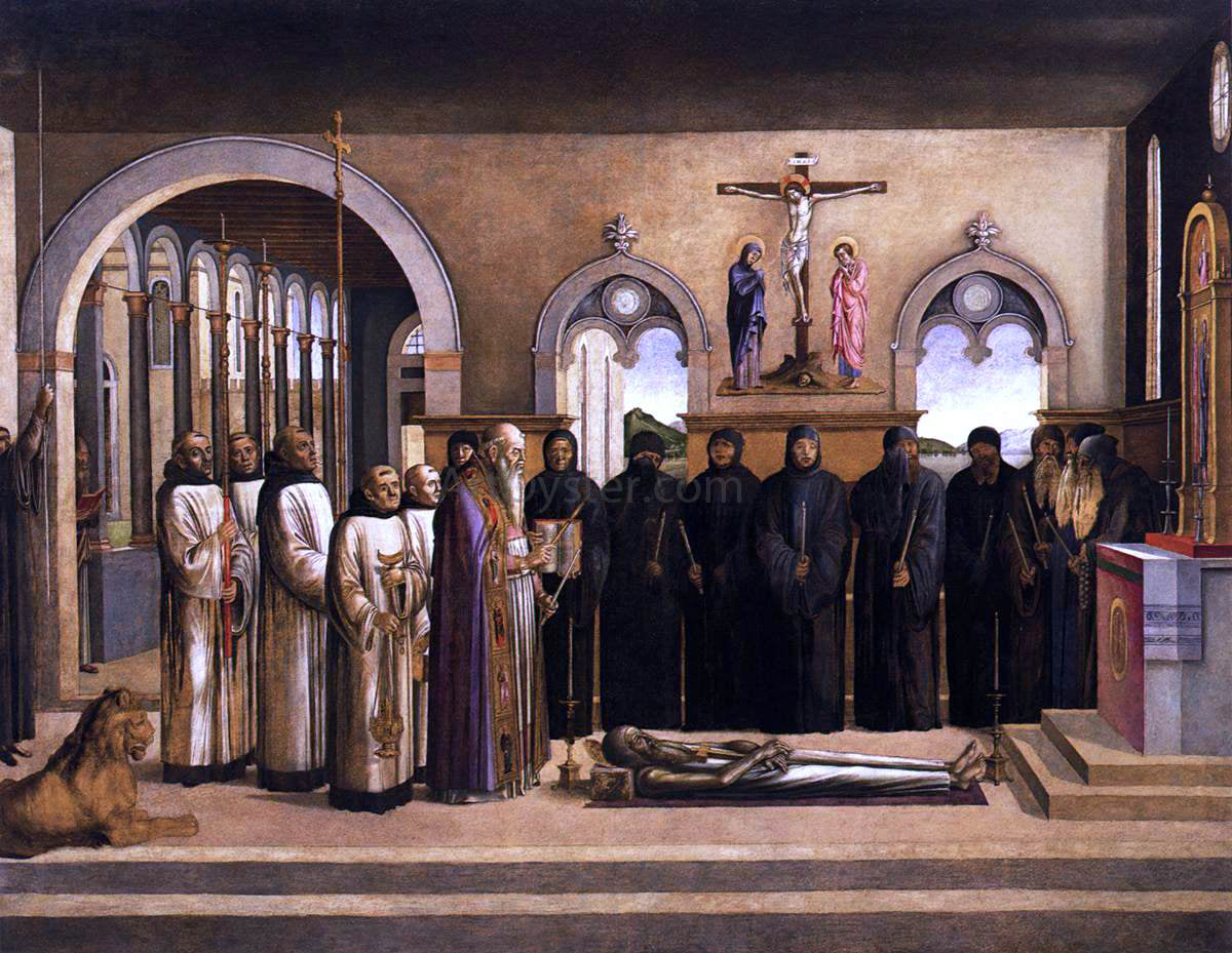 Lazzaro Bastiani Funeral of St Jerome - Canvas Print