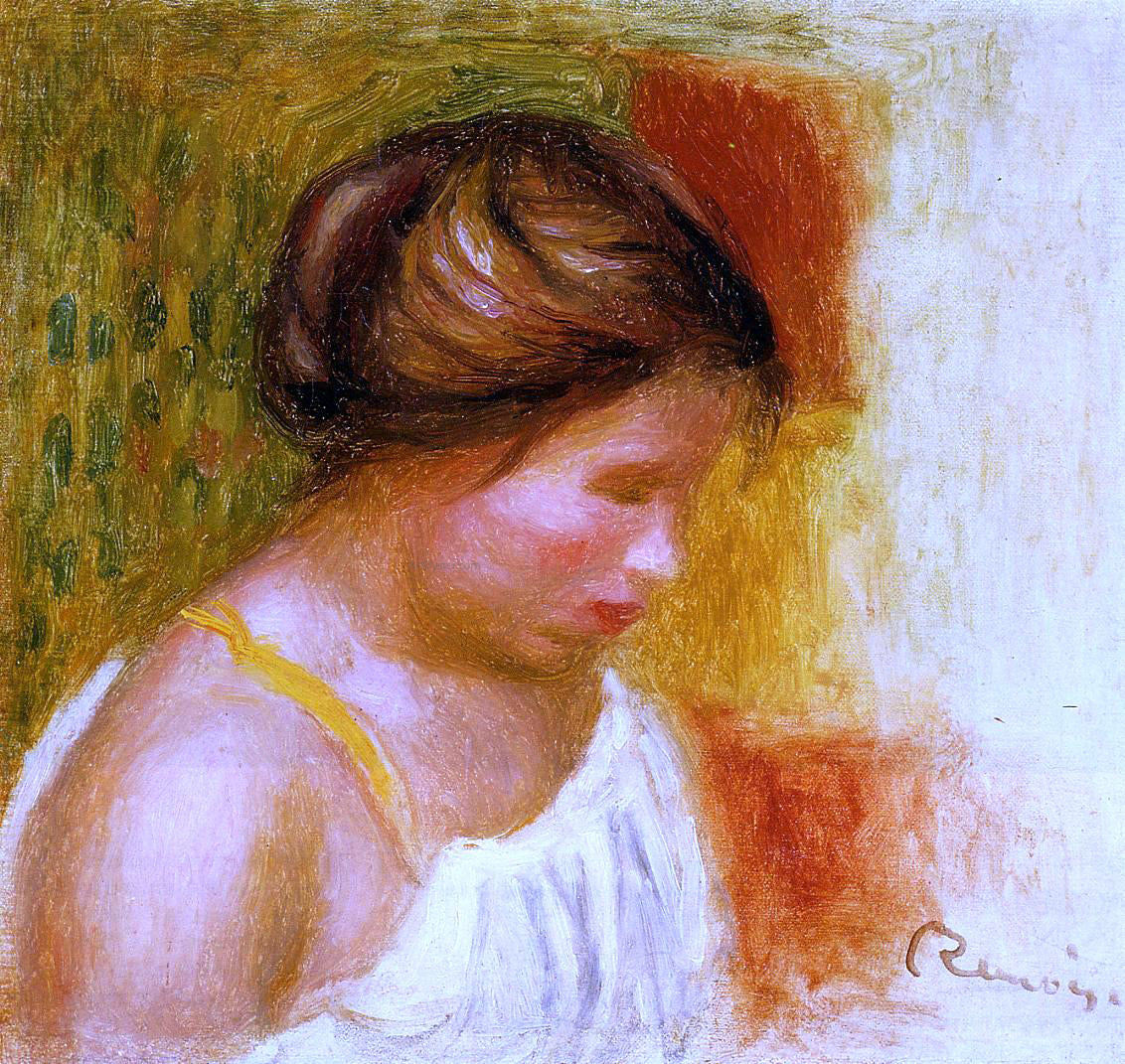 Pierre Auguste Renoir Gabrielle in a Chemise - Canvas Print