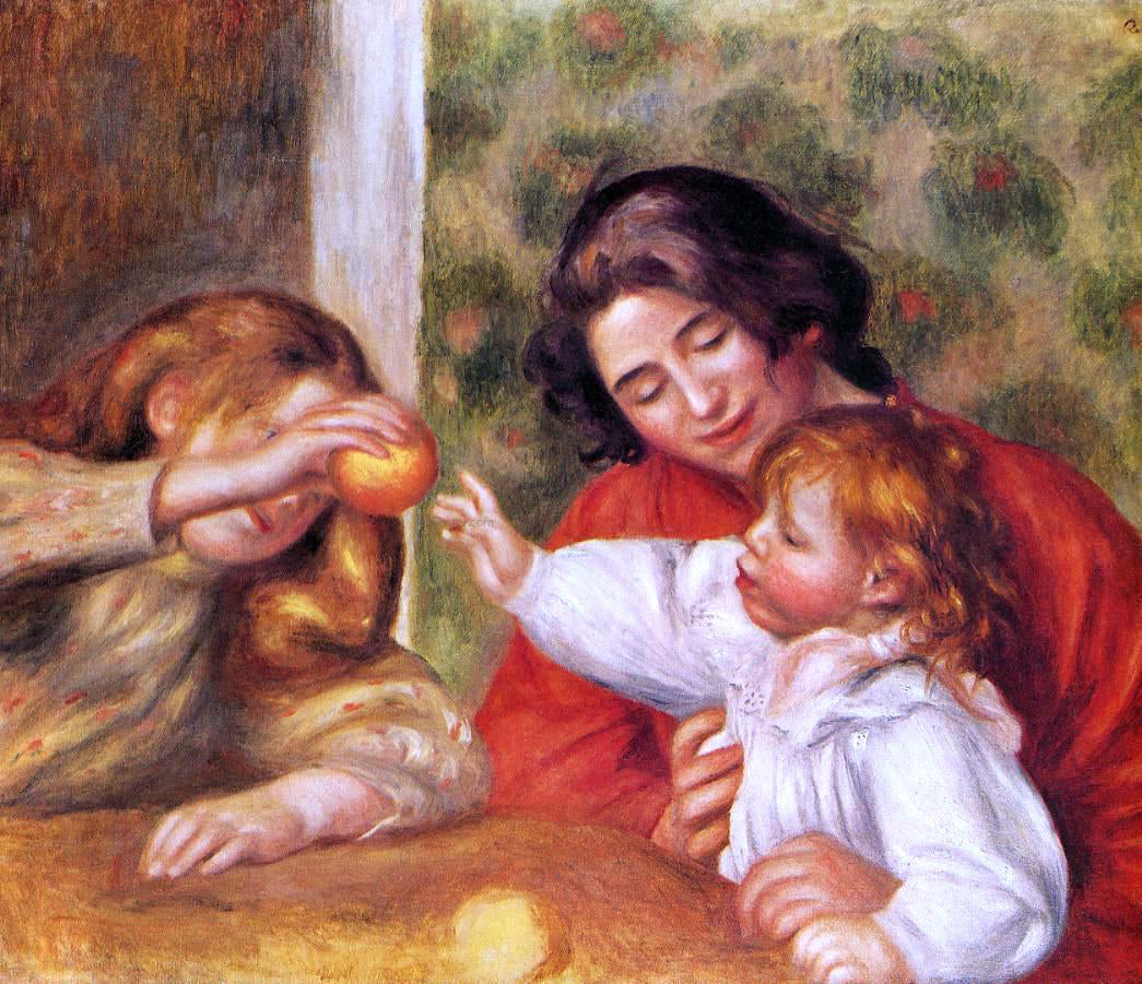 Pierre Auguste Renoir Gabrielle, Jean and a Little Girl - Canvas Print