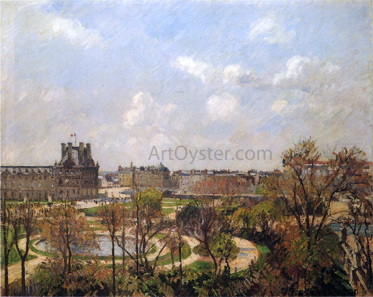 Camille Pissarro Garden at the Tuileries, Spring Afternoon - Canvas Print