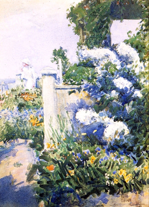 Frederick Childe Hassam A Garden by the Sea, Isles of Shoals - Canvas Print