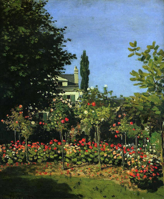 Claude Oscar Monet A Garden in Flower - Canvas Print