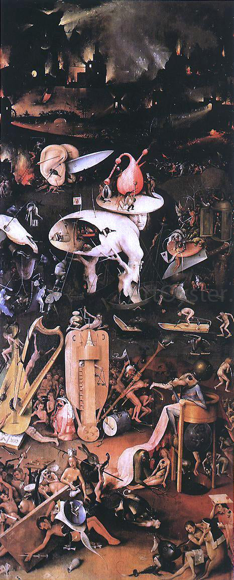 Hieronymus Bosch Garden of Earthly Delights, right wing - Canvas Print