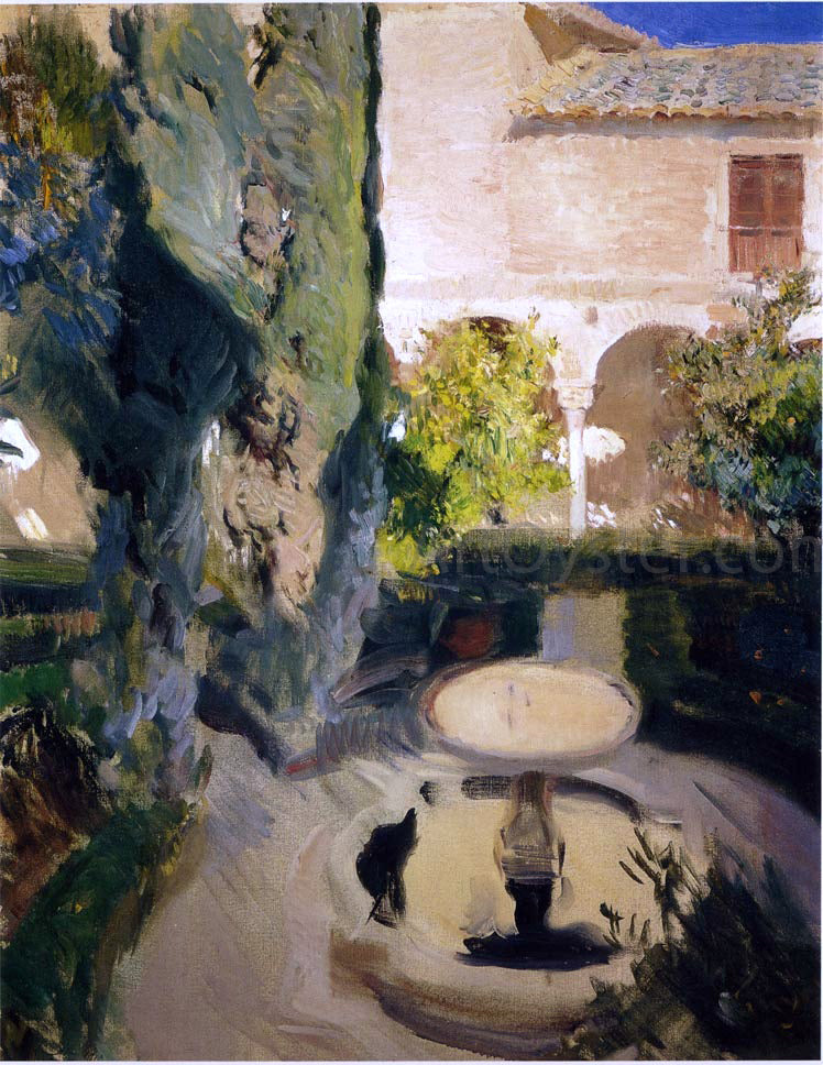 Joaquin Sorolla Y Bastida Garden of Lindaraja - Canvas Print