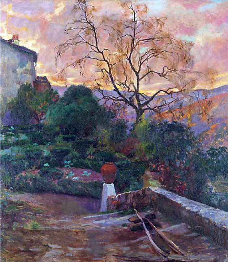 Joaquin Sorolla Y Bastida Garden of Spanish Farmhouse - Canvas Print