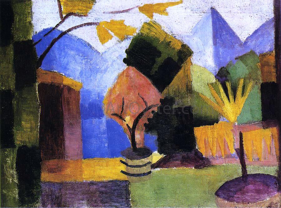 August Macke Garden on Lake of Thun - Canvas Print
