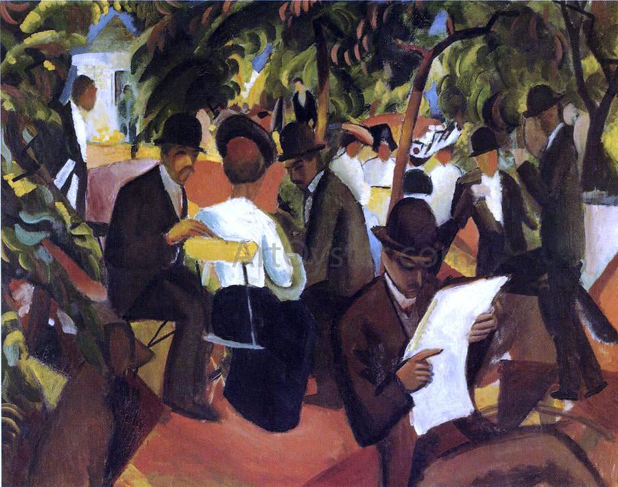 August Macke Garden Restaurant - Canvas Print