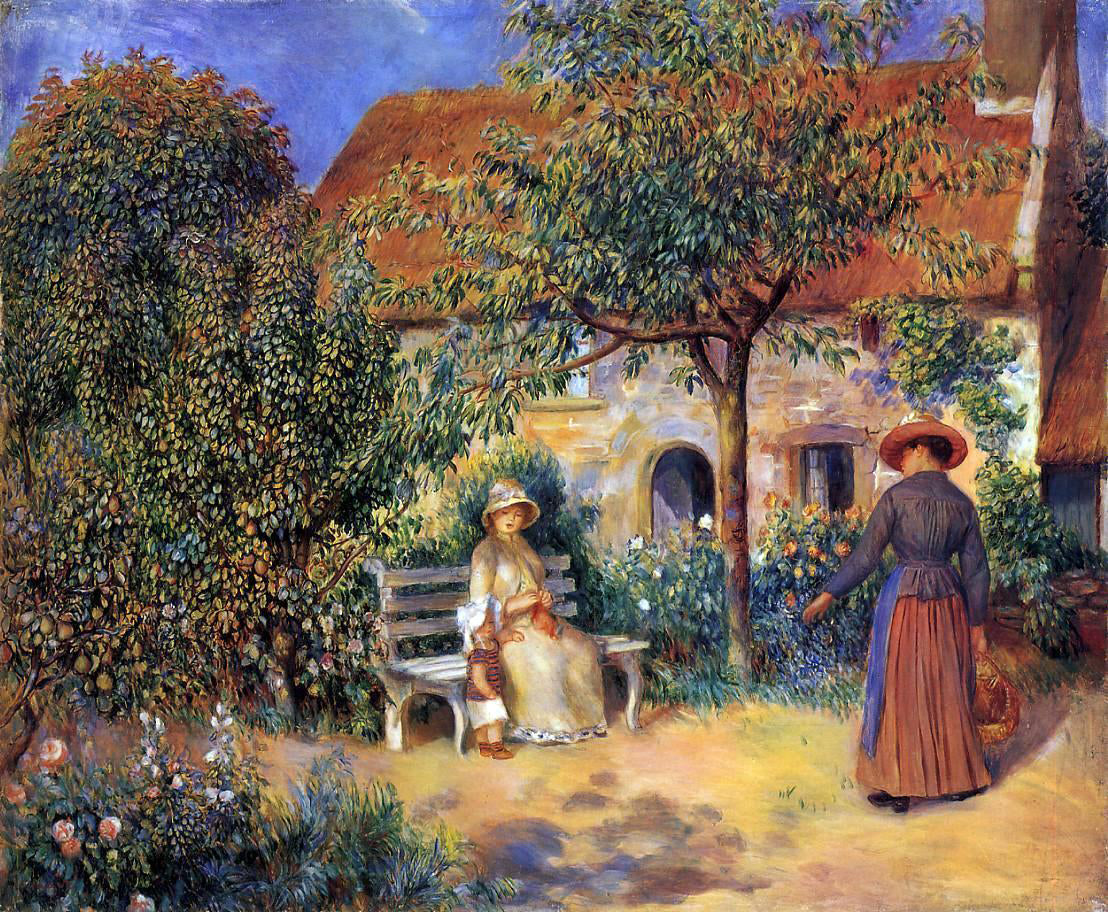 Pierre Auguste Renoir A Garden Scene in Brittany - Canvas Print