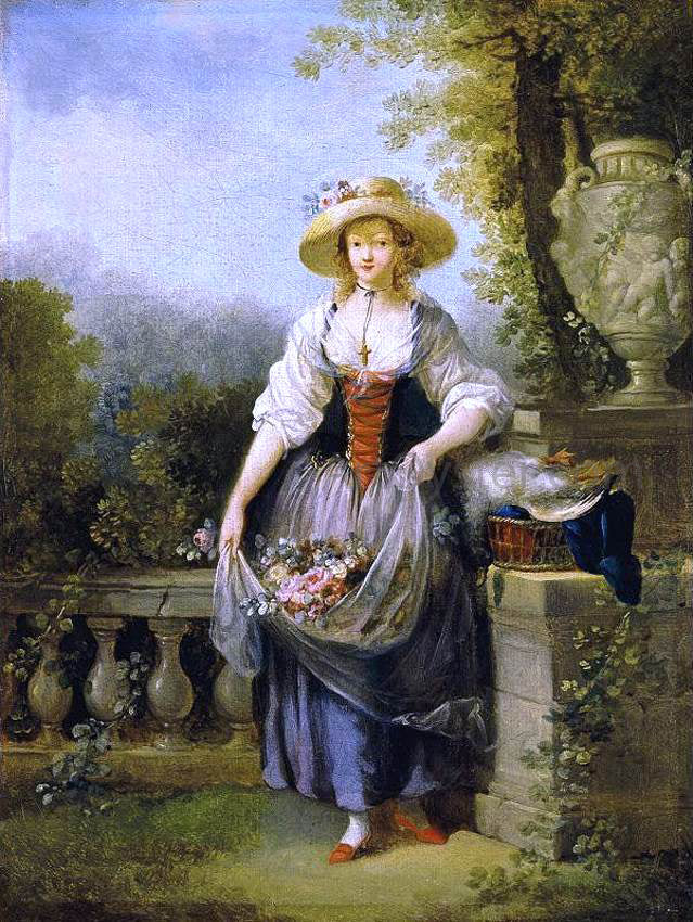 Jean-Frederic Schall Gardener in Straw Hat - Canvas Print