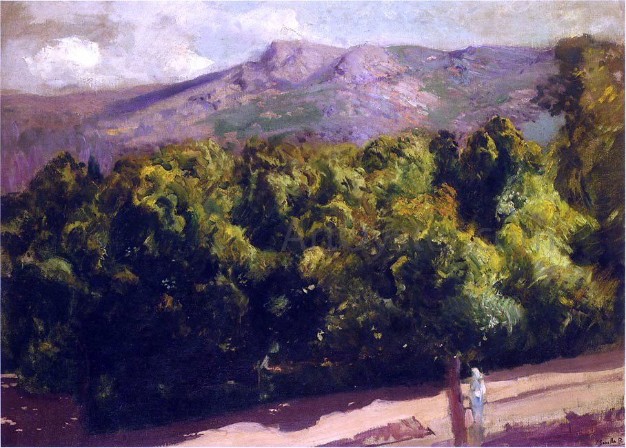 Joaquin Sorolla Y Bastida Gardens at San Ildefonso - Canvas Print