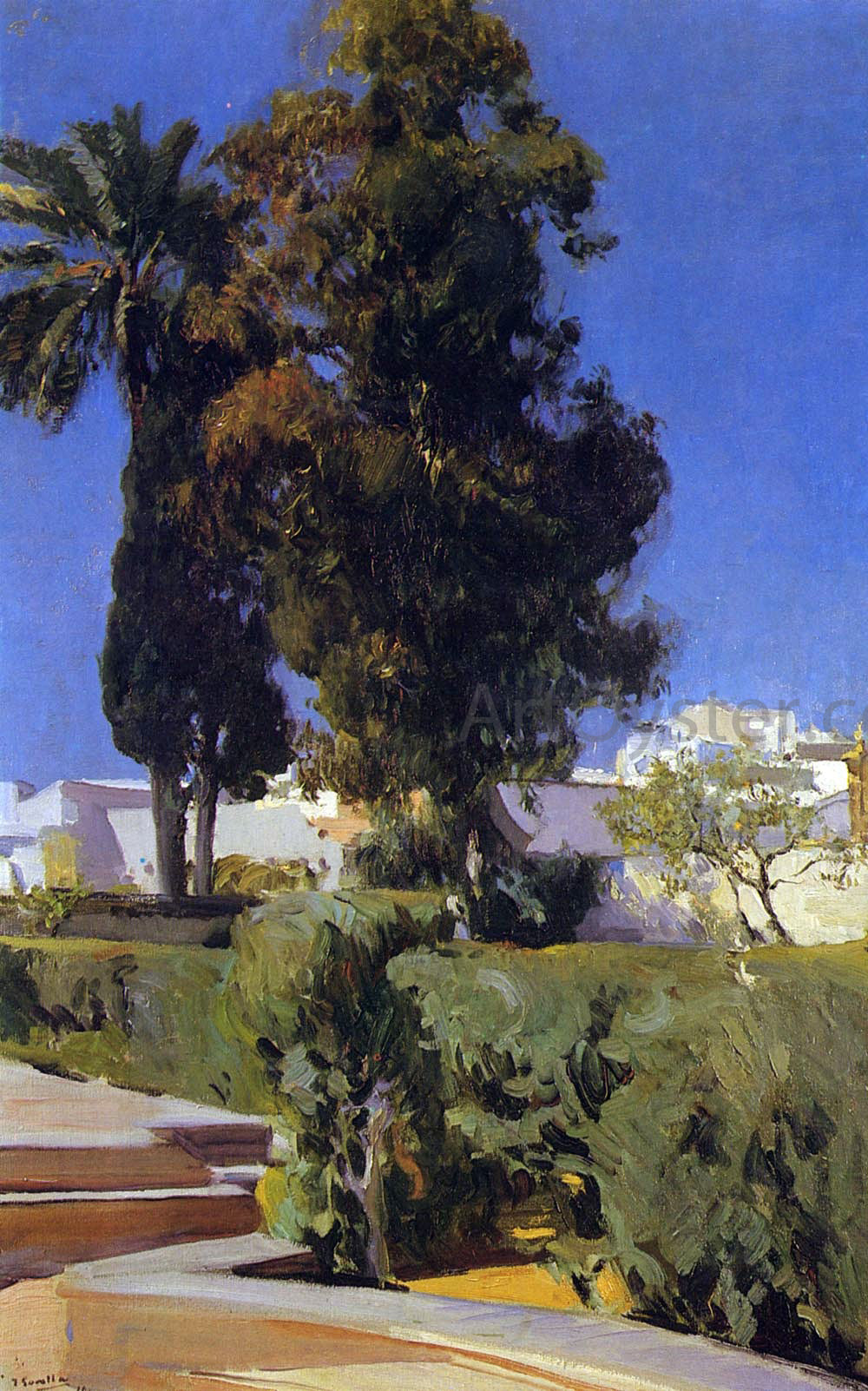 Joaquin Sorolla Y Bastida Gardens of the Alcazar - Canvas Print