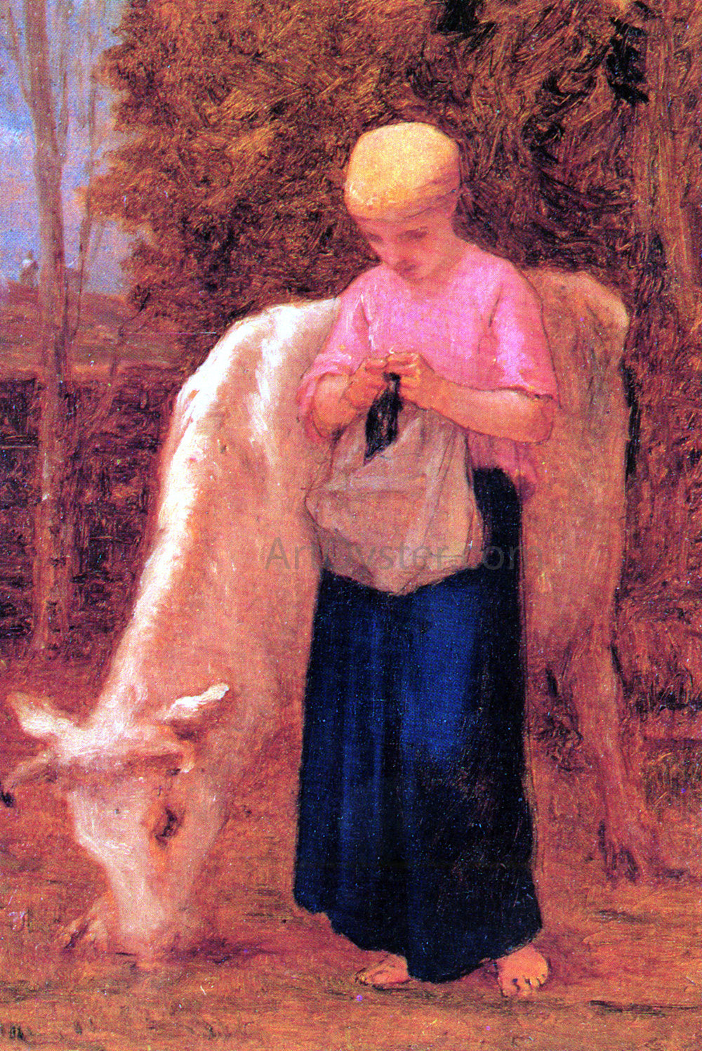 William Morris Hunt Gardeuse Des Vaches - Canvas Print