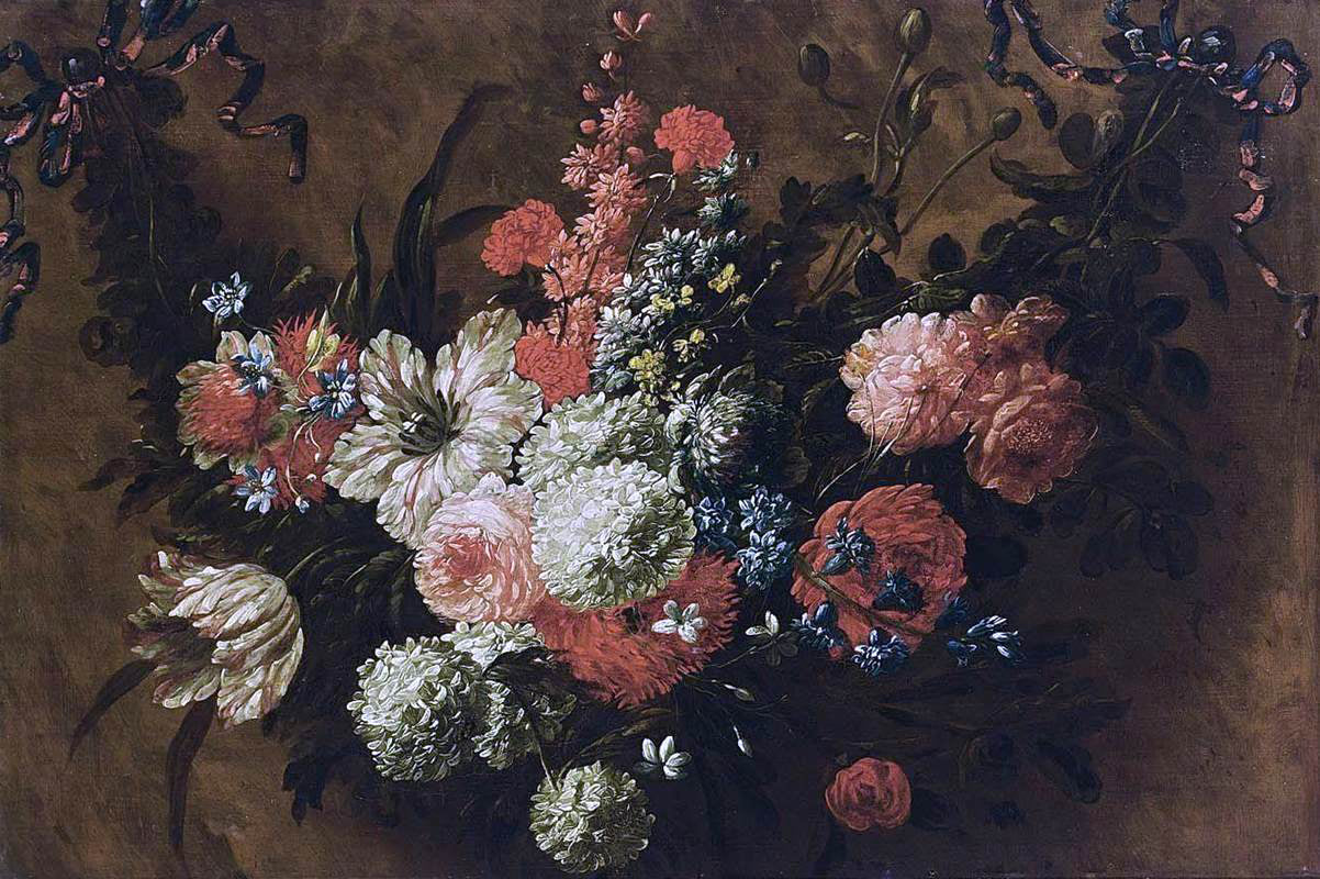 Jan-Baptist Bosschaert Garland of Flowers - Canvas Print
