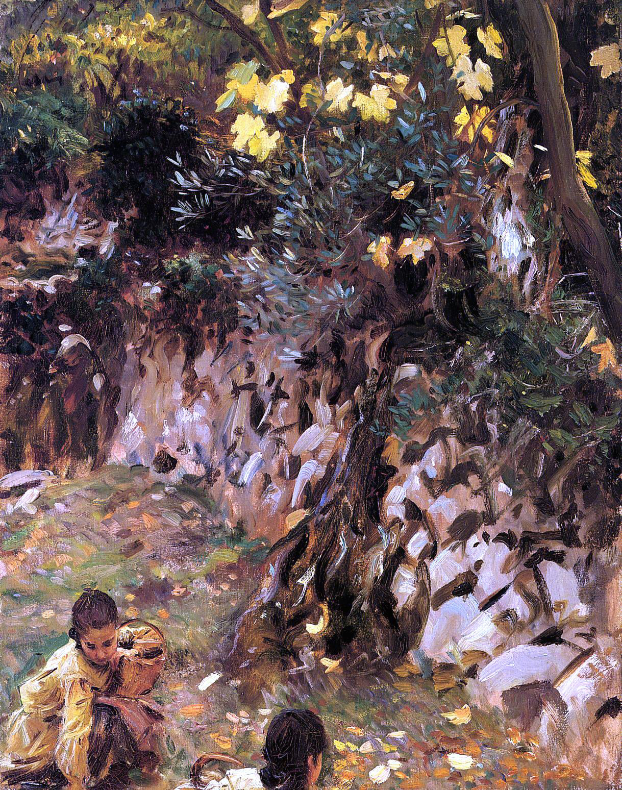 John Singer Sargent Gathering Blossoms, Valdemosa - Canvas Print