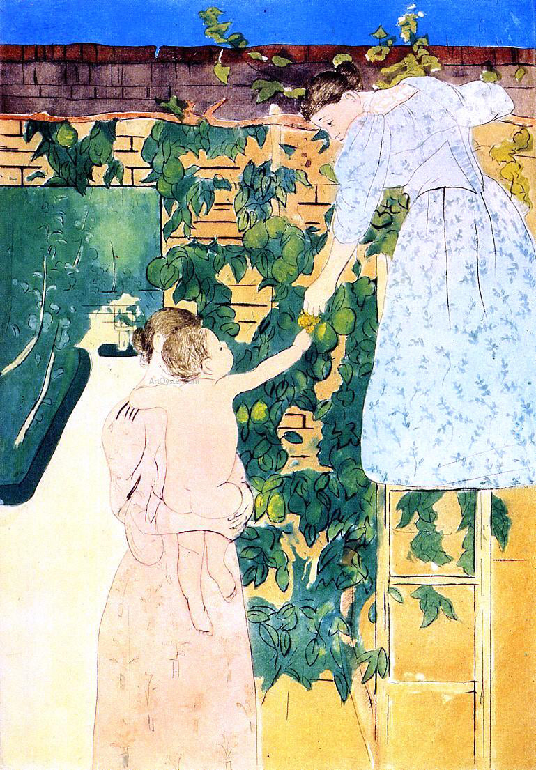 Mary Cassatt Gathering Fruit - Canvas Print