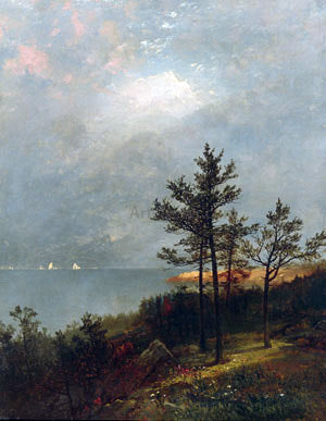 John Frederick Kensett Gathering Storm on Long Island Sound - Canvas Print