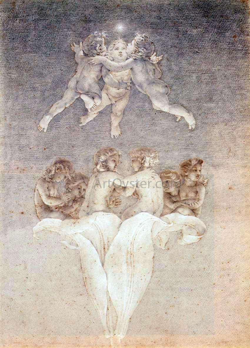 Philipp Otto Runge Genii on a Lily - Canvas Print
