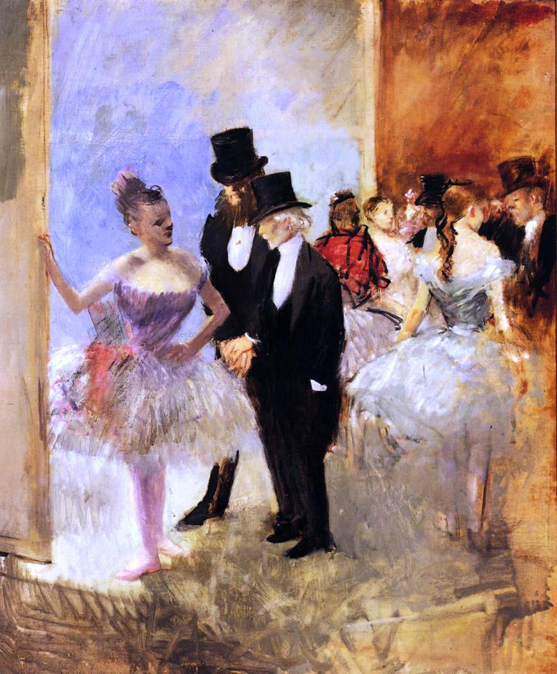 Jean-Louis Forain Gentlemen of the Opera (also known as The Dance Studio) - Canvas Print