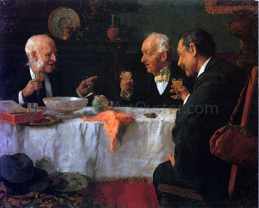 Louis C Moeller Gentlemen "The Toast" - Canvas Print