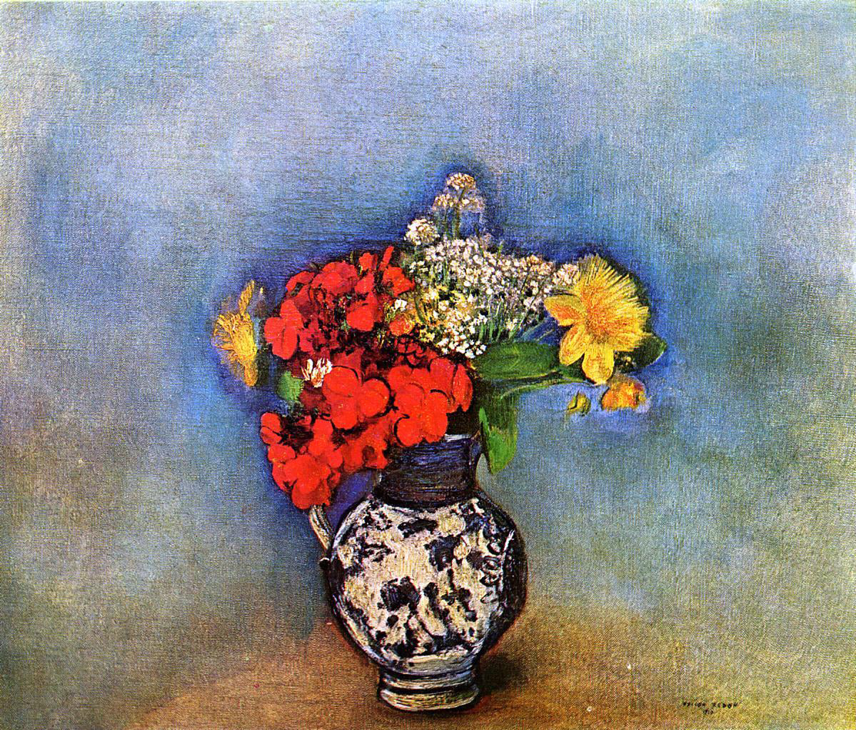 Odilon Redon Geraniums - Canvas Print