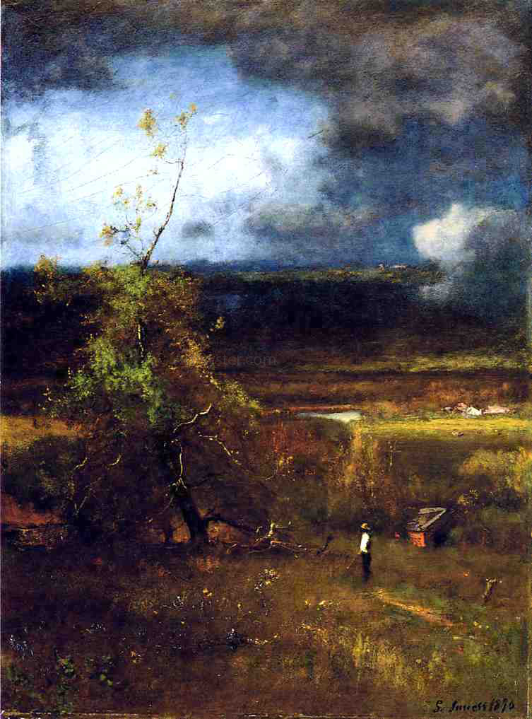 George Inness Gathering Clouds - Canvas Print