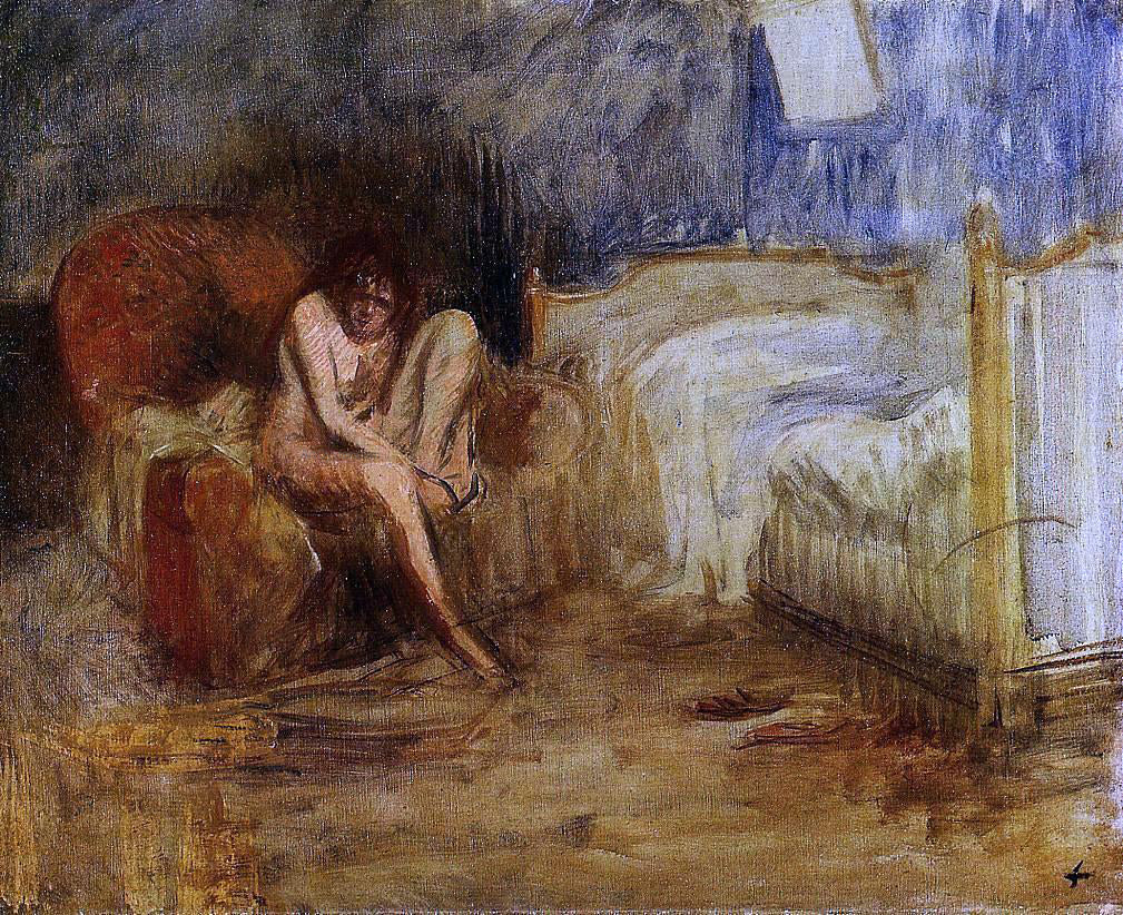 Jean-Louis Forain Getting out of Bed - Canvas Print