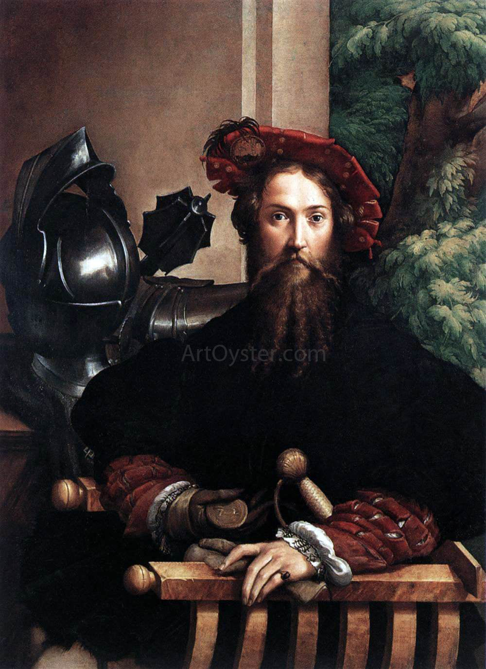 Parmigianino Gian Galeazzo Sanvitale, Count of Fontanellato - Canvas Print