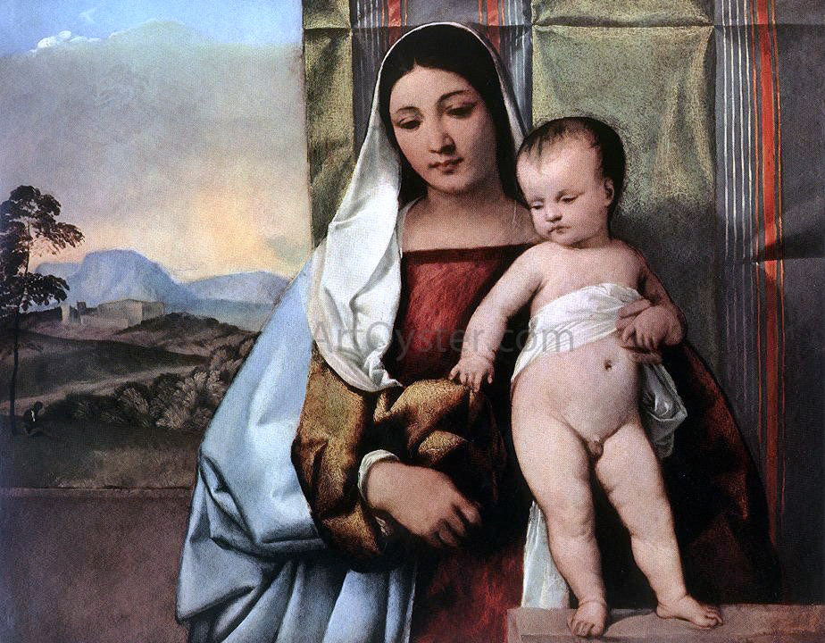 Titian Gipsy Madonna - Canvas Print