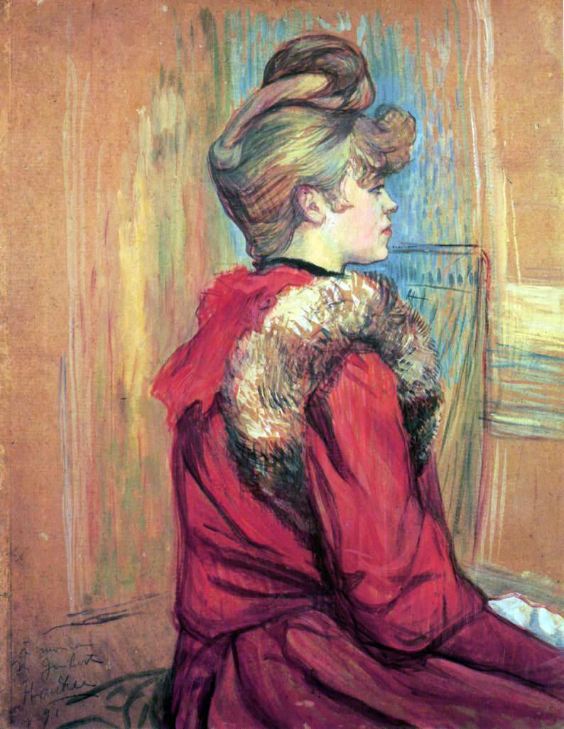Henri De Toulouse-Lautrec Girl in a Fur, Mademoiselle Jeanne Fontaine - Canvas Print