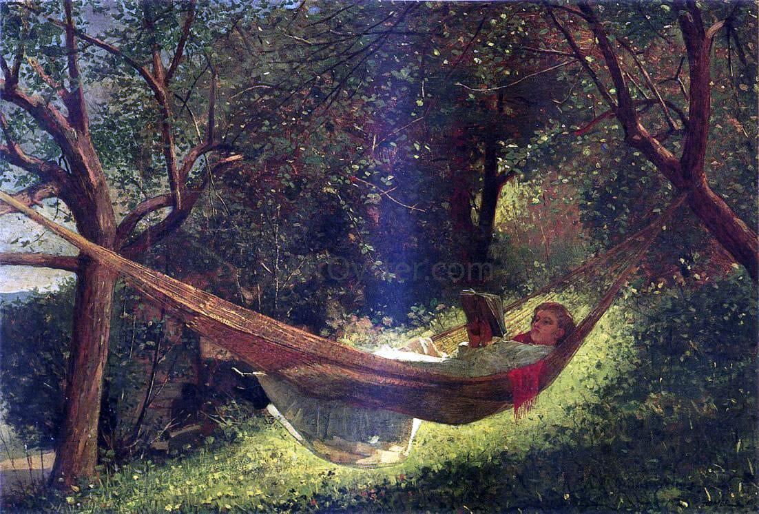 Winslow Homer Girl in a Hammock - Canvas Print