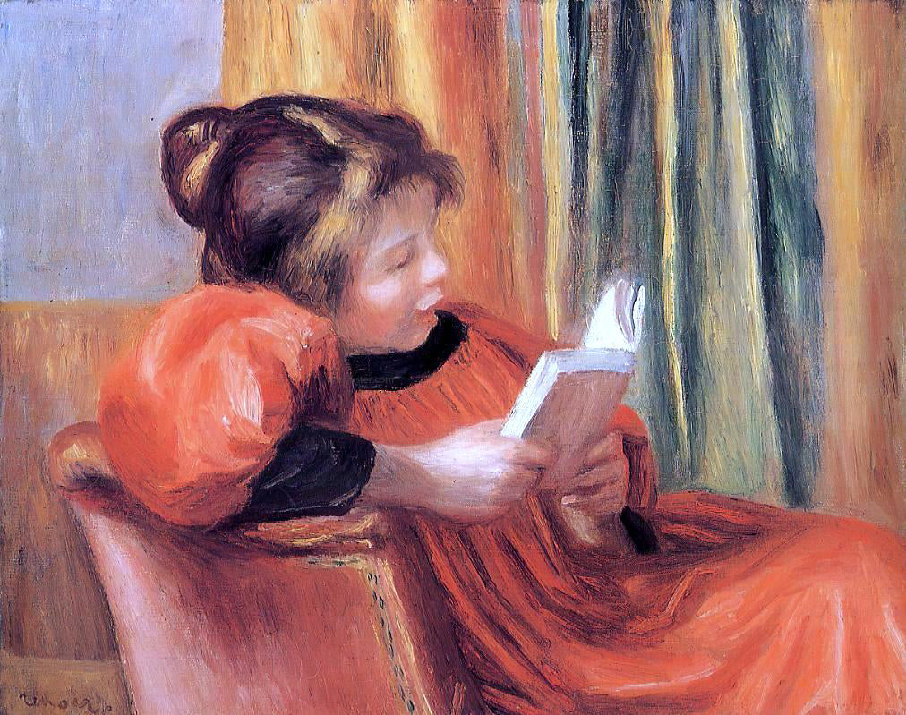 Pierre Auguste Renoir Girl Reading - Canvas Print