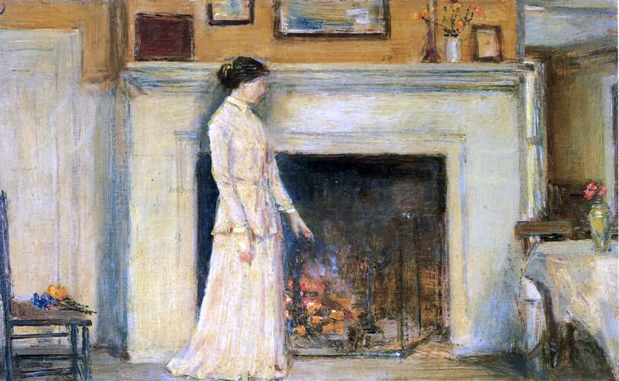Frederick Childe Hassam A Girl Standing - Canvas Print