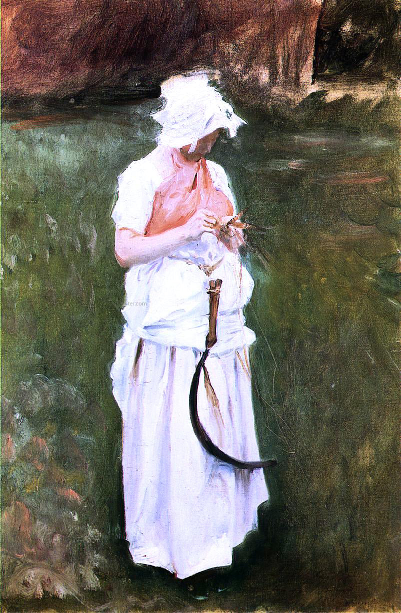 John Singer Sargent Girl with a Sickle - Canvas Print