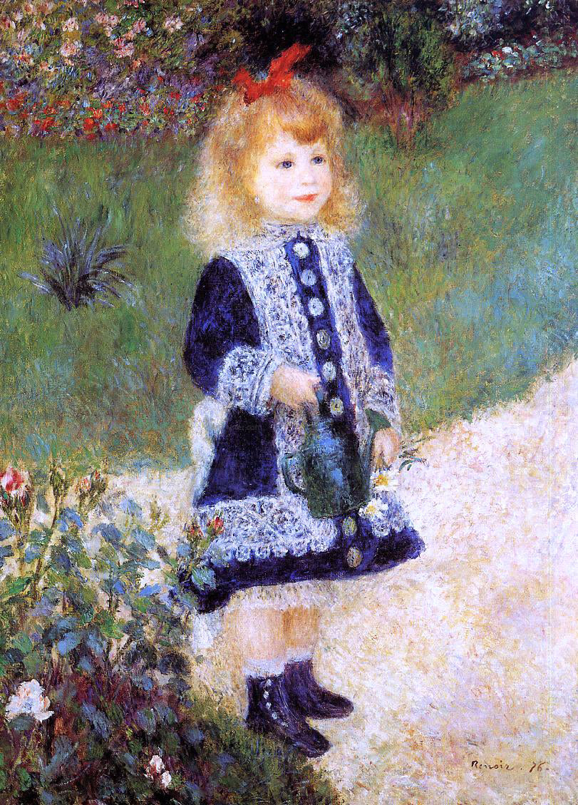 Pierre Auguste Renoir A Girl with a Watering Can - Canvas Print