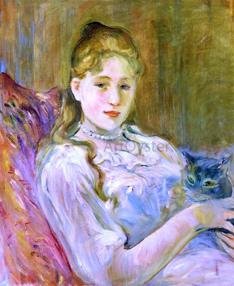 Berthe Morisot Girl with Cat - Canvas Print