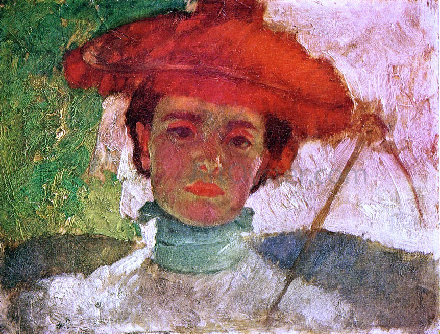 Frank Duveneck Girl with Parasol - Canvas Print