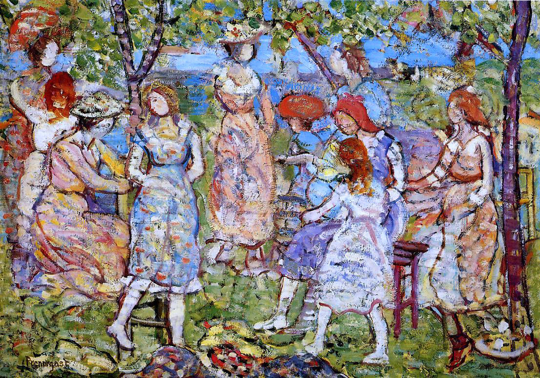 Maurice Prendergast Girls in the Park - Canvas Print