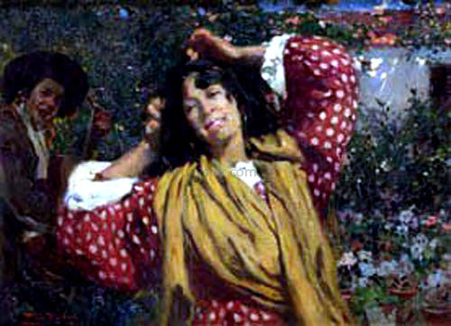 Alberto Pla Y Rubio Gitana - Canvas Print